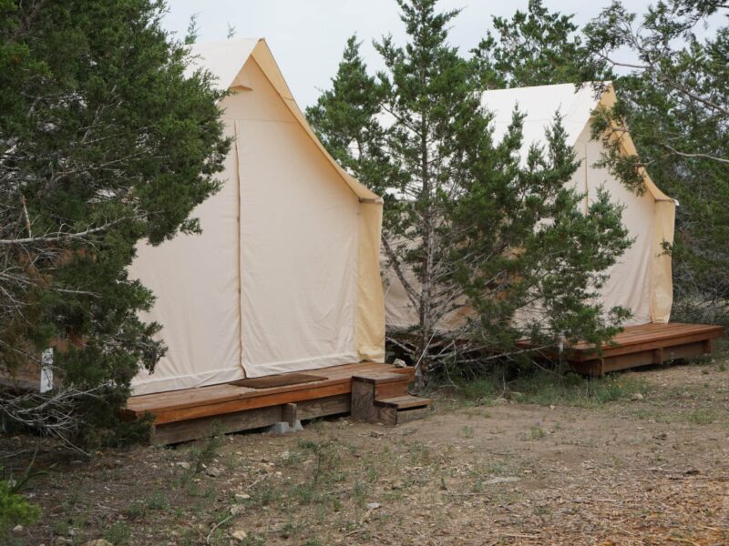 Glamping: Furnished Queen Bed Tent w/ A/C