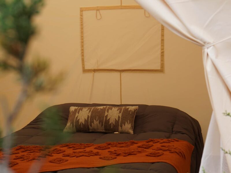 Glamping: Furnished Queen Bed Tent w/ A/C